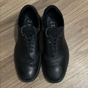 Cole Haan Black Men's Oxfords with Perforation